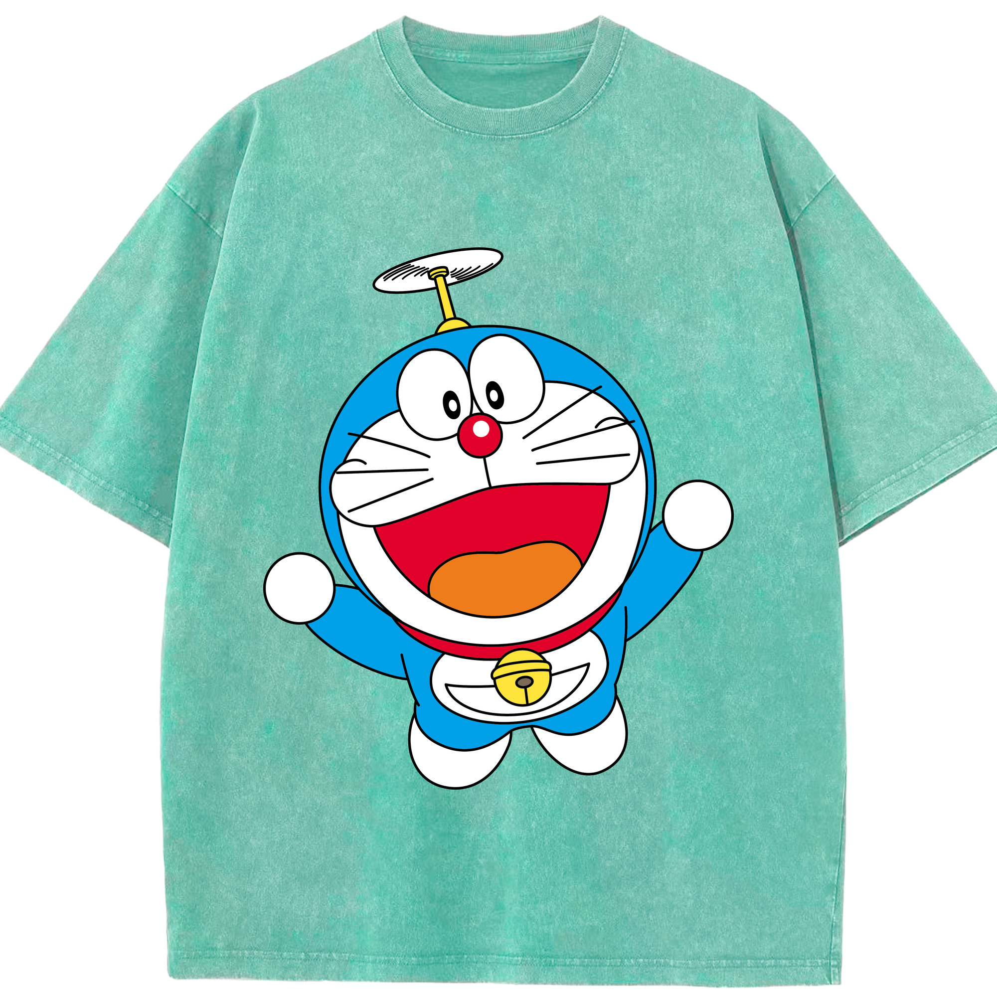（画像用） ドラえもん Doraemon 綿100% ヴィンテージ風 半袖Tシャツ（フロントプリント）